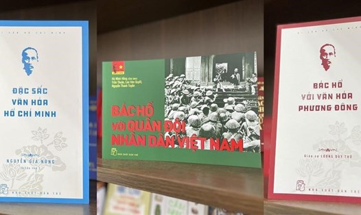 Những tác phẩm nổi bật trong “Tủ sách di sản Hồ Chí Minh”. Ảnh: NXB