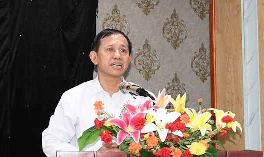 Ông Vũ Mạnh Tiêm - Phó Trưởng ban Tuyên giáo Tổng LĐLĐ Việt Nam phát biểu tại hội nghị. Ảnh: Thành An