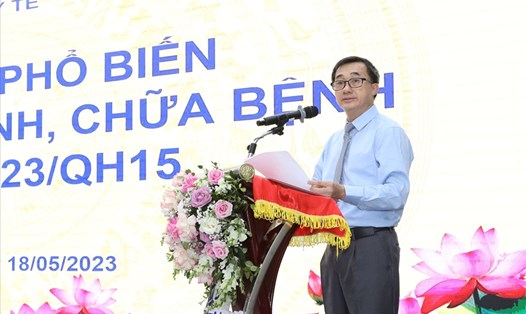 GS.TS Trần Văn Thuấn- Thứ trưởng Bộ Y tế nói về những điểm mới trong cấp giấy phép hành nghề. Ảnh: Trần Minh/Bộ Y tế