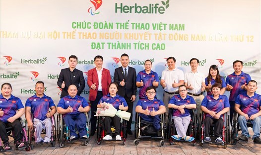 Lễ xuất quân đoàn thể thao Việt Nam tham dự ASEAN Para Games 2023 tại Campuchia. Ảnh: Doanh nghiệp cung cấp