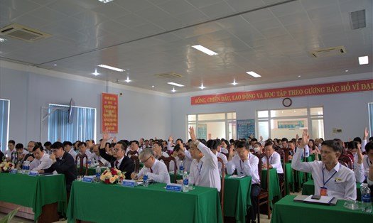 Quang cảnh Công ty Điện lực Đắk Nông tổ chức đại hội Công đoàn lần thứ VI, nhiệm kỳ 2023 - 2028. Ảnh: Linh Tâm