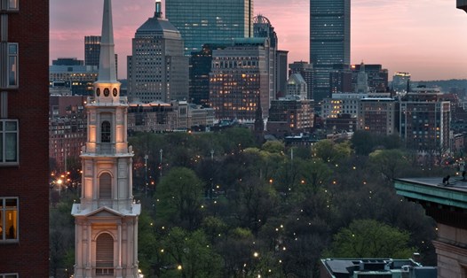 Khung cảnh Boston nhìn từ khách sạn Omni Parker House. Ảnh: Website Omni Parker House