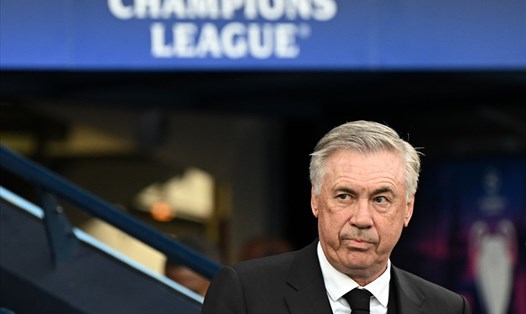 Tương lai của Carlo Ancelotti tại Real Madrid không được đảm bảo sau trận thua Man City.  Ảnh: AFP