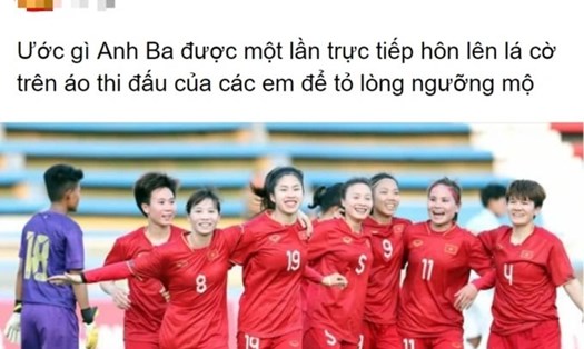 Hình ảnh tuyển bóng đá nữ Việt Nam bị chia sẻ và bình luận khiếm nhã khắp mạng xã hội. Ảnh: Chụp màn hình