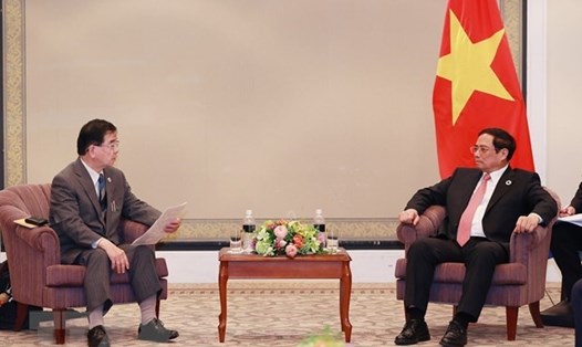 Thủ tướng Phạm Minh Chính tiếp Hội Hữu nghị Việt Nam - Hiroshima. Ảnh: TTXVN