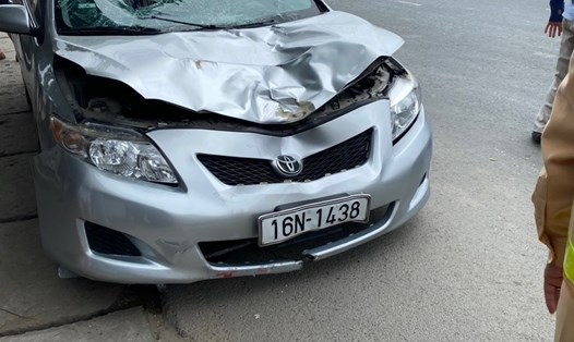 Ôtô gây tai nạn khiến 2 người tử vong. Ảnh: UBND xã Lê Lợi