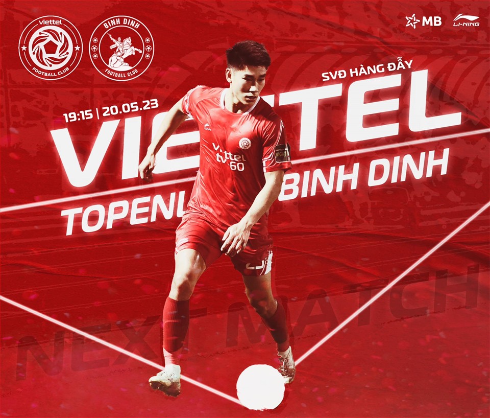 Câu lạc bộ Viettel đón tiếp Bình Định trên sân nhà tại vòng 8 V.League 2023. Ảnh: Viettel FC