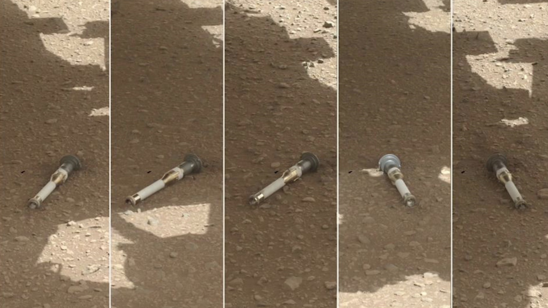 Tàu thám hiểm thu thập mẫu vật trên bề mặt sao Hoả. Ảnh: NASA