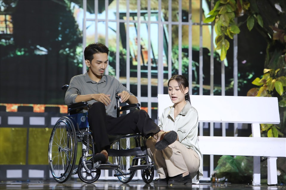 Phần thi của Hồng Thắm - Tùng Kang tại Gương mặt điện ảnh 2023. Ảnh: Khang