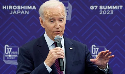 Phát biểu tại Hội nghị thượng đỉnh G7, ông Biden tin rằng nước Mỹ có thể tránh được nguy cơ vỡ nợ. Ảnh: AFP