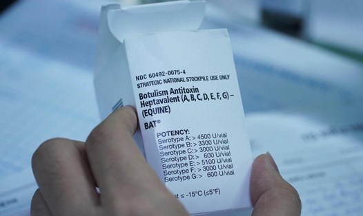 Thuốc BAT giải độc botulinum- một loại thuốc hiếm, có giá nhập khẩu lên đến 8.000 USD/lọ. Nguồn ảnh: Bệnh viện Nhi đồng 2