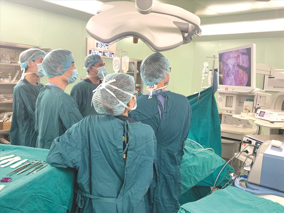 Bệnh nhân viêm tụy được phẫu thuật nội soi. Ảnh: Bệnh Viện Bạch Mai