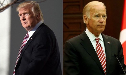 Ông Donald Trump và Joe Biden (phải) đều tuyên bố sẽ ra tranh cử trong cuộc bầu cử tổng thống Mỹ 2024. Ảnh: Xinhua