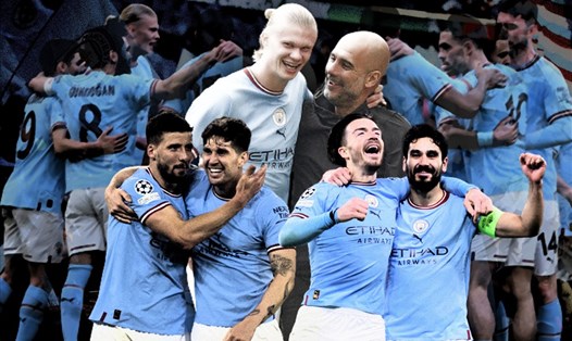 Man City đang ở rất gần mục tiêu ăn ba danh hiệu mùa này. Đồ họa: Chi Trần.