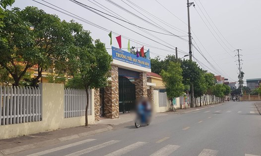 Trường Tiểu học Thanh Bình, nơi xảy ra vụ việc nam sinh lớp 4 tử vong bất thường sau biểu diễn văn nghệ. Ảnh: Thu Trang