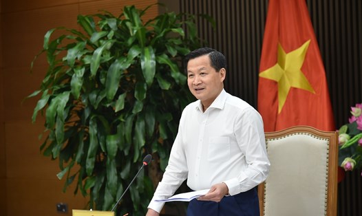 Phó Thủ tướng Lê Minh Khái phát biểu. Ảnh VGP/Quang Thương