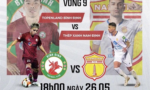 Câu lạc bộ Bình Định tiếp đón Nam Định tại vòng 9 V.League 2023. Ảnh: FPT Play