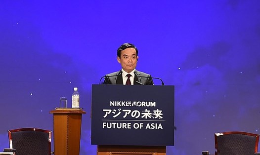 Phó Thủ tướng Chính phủ Trần Lưu Quang phát biểu tại Hội nghị Tương lai châu Á, ngày 25.5.2023 tại Tokyo, Nhật Bản. Ảnh: Bộ Ngoại giao