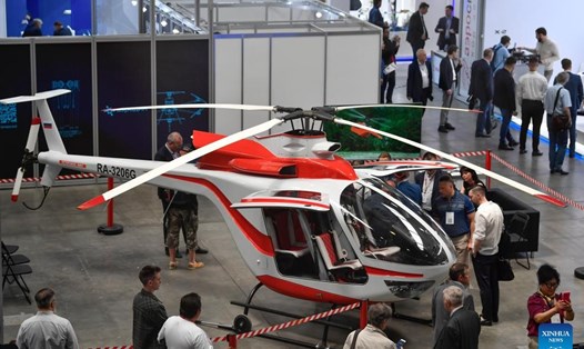 Triển lãm công nghiệp trực thăng HeliRussia 2023 tại Mátxcơva, Nga, ngày 18.5.2023. Ảnh: Xinhua