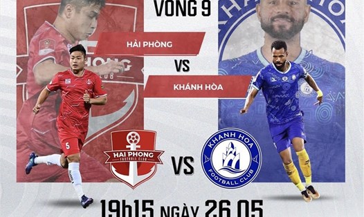 Câu lạc bộ Hải Phòng đối đầu với Khánh Hoà tại vòng 9 V.League 2023. Ảnh: FPT Play