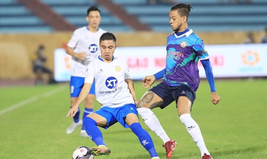 Bình Định có nhiều cơ hội để đánh bại Nam Định tại vòng 9 Night Wolf V.League 2023. Ảnh: VPF