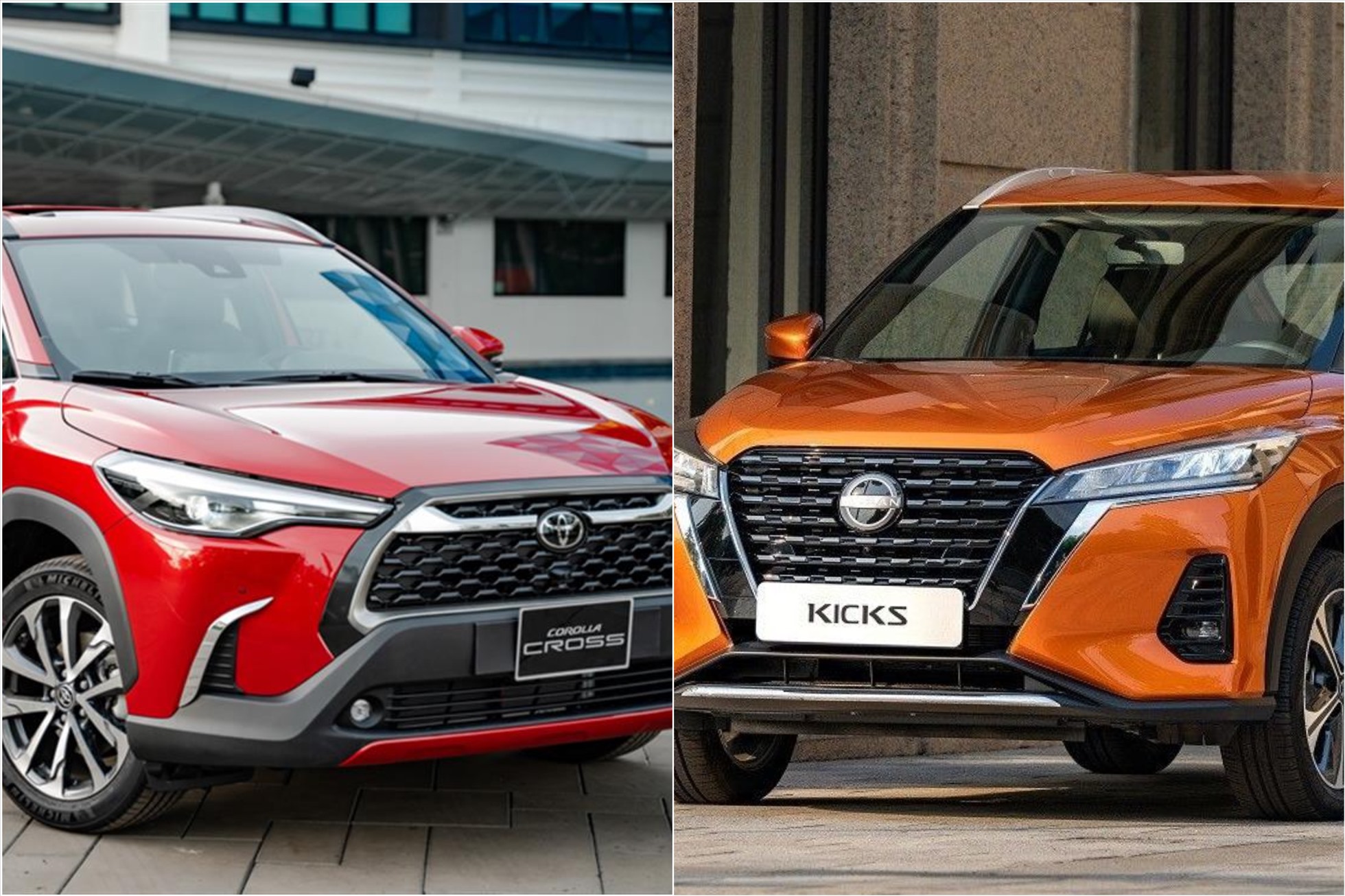 SO SÁNH THIẾT KẾ NGOẠI THẤT NISSAN KICKS VÀ TOYOTA YARIS CROSS