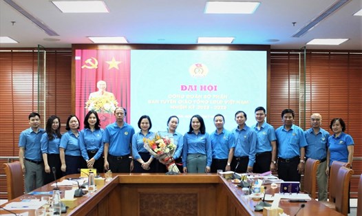 Ra mắt Ban Chấp hành Công đoàn bộ phận Ban Tuyên giáo Tổng Liên đoàn Lao động Việt Nam tổ chức Đại hội nhiệm kỳ 2023 - 2028. Ảnh: Quang Hùng