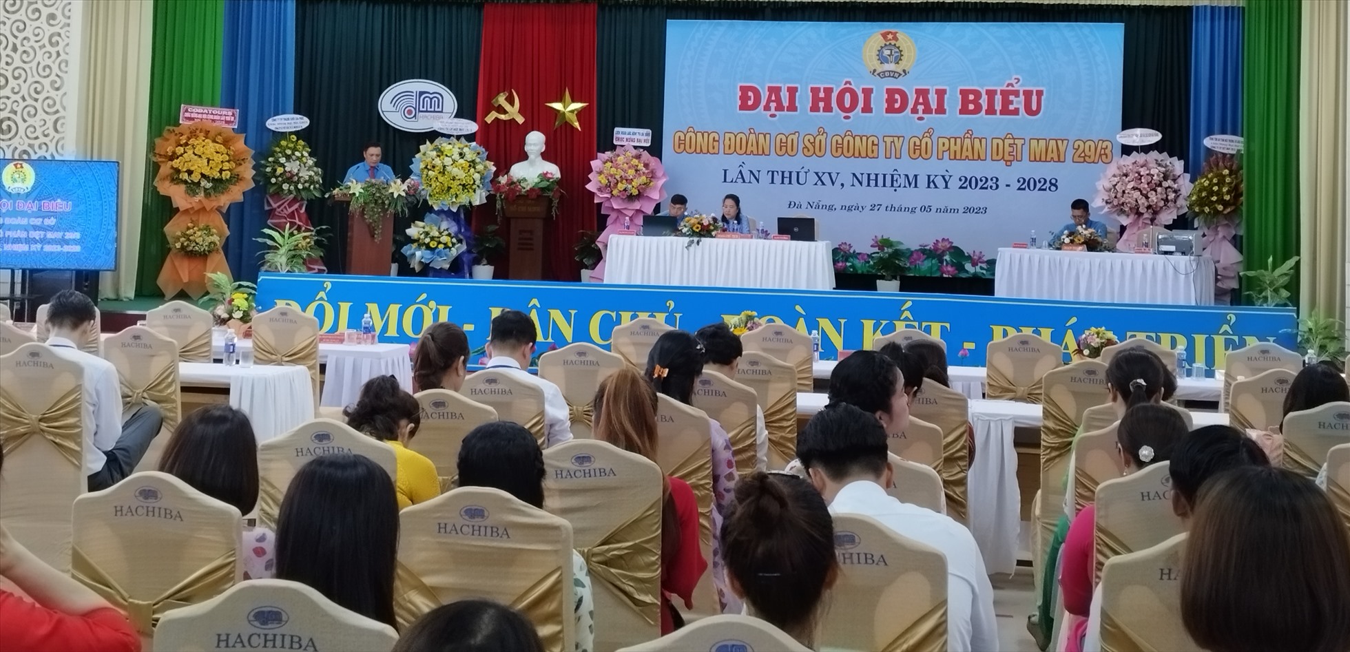 CĐCS Cty Cổ phần Dệt may 29/3 (Đà Nẵng) đại hội lần thứ 15. Ảnh: Tường Minh