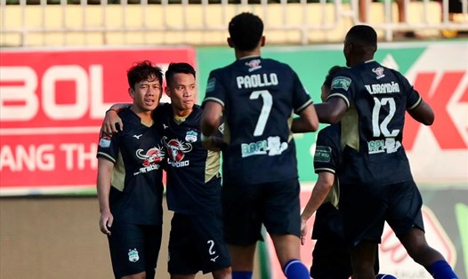 Hoàng Anh Gia Lai không bảo vệ được lợi thế dẫn bàn trước Đà Nẵng, đánh rơi chiến thắng đáng tiếc. Ảnh: Fanpage HAGL