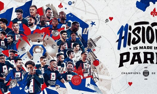 PSG vô địch Ligue 1 lần thứ 11 trong lịch sử. Ảnh: PSG