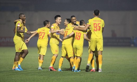 Thanh Hoá tạo khoảng cách an toàn trong cuộc đua ngôi đầu bảng V.League 2023. Ảnh: VPF