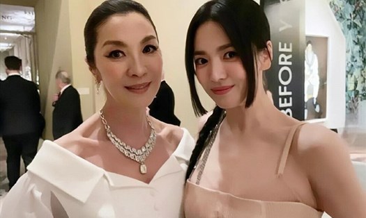 Dương Tử Quỳnh và Song Hye Kyo tại Met Gala 2023.  Ảnh: Instagram Song Hye Kyo