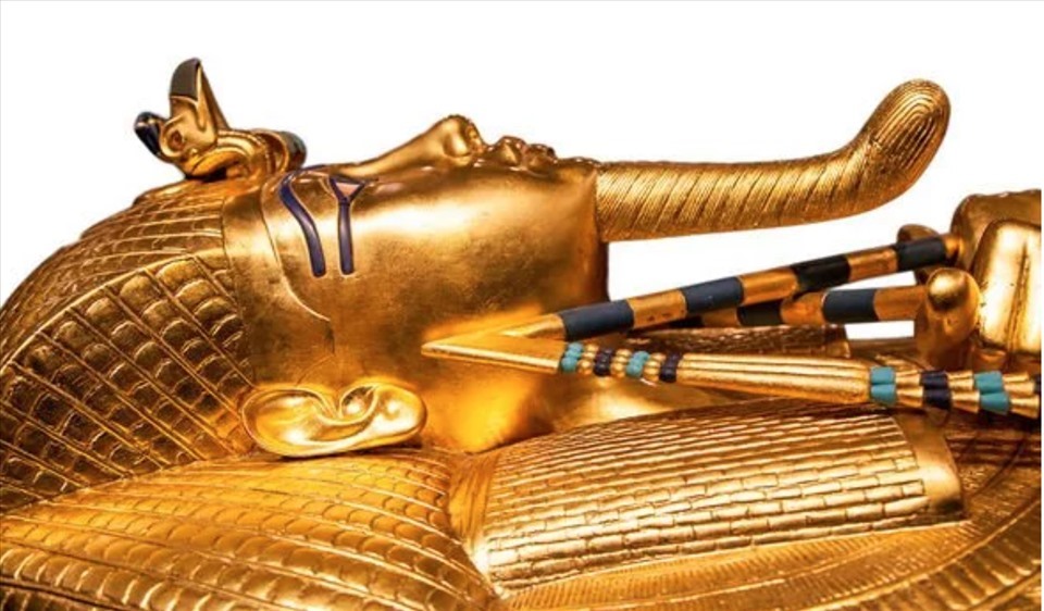 Mặt nạ vàng xác ướp Pharaoh Ai Cập Tutankhamen. Ảnh: Wiki