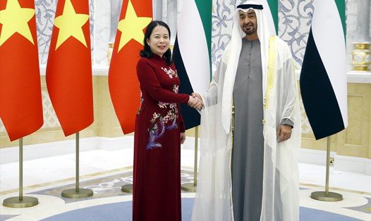Phó Chủ tịch nước Võ Thị Ánh Xuân đề nghị Việt Nam - UAE tăng cường khuyến khích doanh nghiệp tham gia vào các hoạt động xúc tiến đầu tư, thương mại. Ảnh: TTXVN