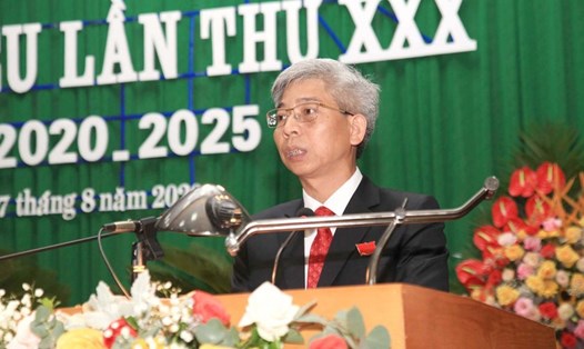 Ông Nguyễn Thanh Quang, Bí thư huyện ủy Tam Dương xin nghỉ hưu trước 4 năm. Ảnh: Tỉnh ủy Vĩnh Phúc
