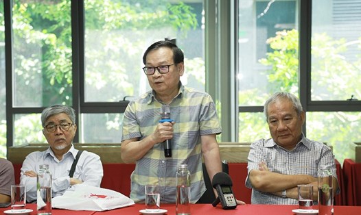 Nhà văn Nguyễn Nhật Ánh tham dự buổi lễ công bố Giải thưởng Văn học Kim Đồng. Ảnh: BTC