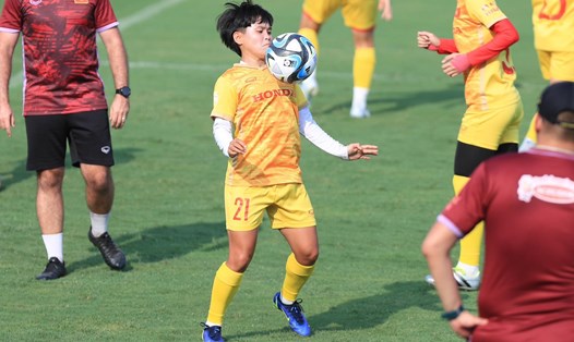 Đội tuyển nữ Việt Nam tích cực tập luyện hướng đến World Cup 2023. Ảnh: Minh Dân