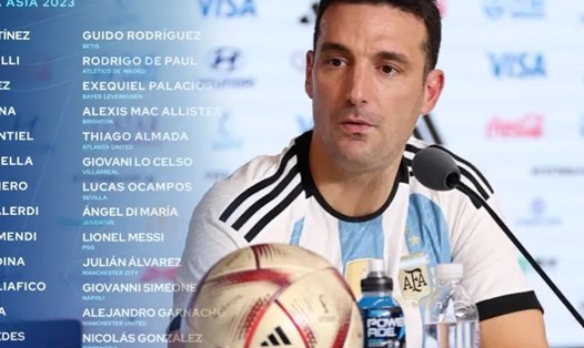 Huấn luyện viên Lionel Scaloni triệu tập Lionel Messi và nhiều cầu thủ chơi bóng ở châu Âu cho tour du đấu châu Á trong tháng 6. Ảnh: AFA