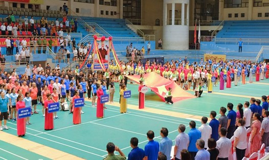 Trên 650 vận động viên tranh tài tại giải thể thao khối ở Thái Nguyên. Ảnh: Hoàng Anh