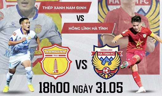 Câu lạc bộ Nam Định chạm trán Hồng Lĩnh Hà Tĩnh ở vòng 10 V.League. Ảnh: FPT Play