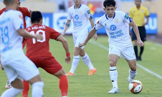 Nam Định hoà 1-1 trước Hồng Lĩnh Hà Tĩnh tại vòng 10 V.League 2023. Ảnh: Nam Định FC