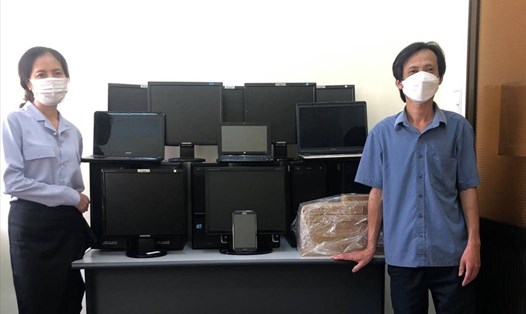 Nhiều đơn vị ở Gia Lai cũng kêu gọi quyên góp, ủng hộ chương trình "sóng và máy tính cho em" trong giai đoạn dịch COVID-19. Ảnh Thanh Tuấn