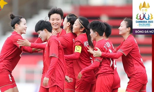 Đội tuyển nữ Việt Nam gặp Myanmar tại lượt trận thứ 2 SEA Games 32. Ảnh: VFF