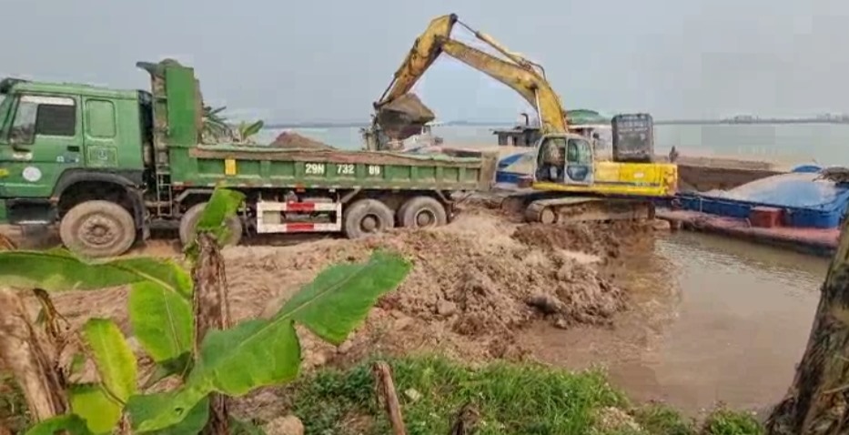 Tình trạng vi phạm pháp luật về đê điều, thủy lợi tại Thái Bình vẫn diễn ra ở nhiều nơi. Ảnh: Bá Dương