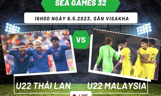 U22 Thái Lan gặp U22 Malaysia là trận đấu quan trọng đầu tiên tại bảng B bóng đá nam SEA Games 32. Đồ họa: Lê Vinh