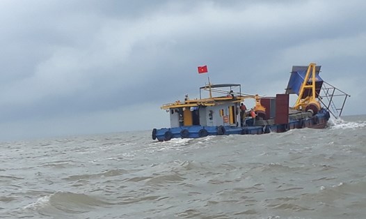 Huyện Kiến Thuỵ cưỡng chế hơn 600 cọc tiêu, cọc quây bãi ngao tại khu vực biển. Ảnh: Mai Chi