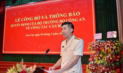 Đại tá Cao Minh Huyền được bổ nhiệm làm Giám đốc Công an tỉnh Lào Cai. Ảnh: Tân Văn
