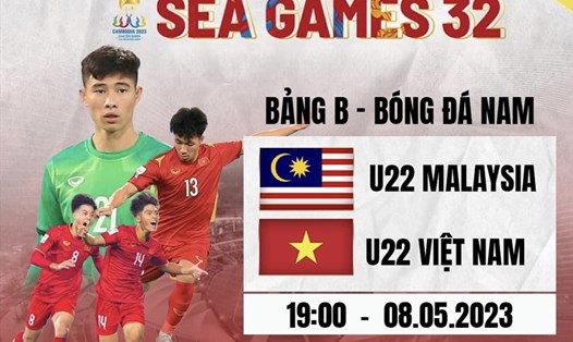 U22 Việt Nam chạm trán U22 Malaysia ở bảng B SEA Games 32. Ảnh: FPT Play