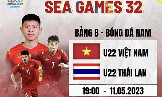 U22 Việt Nam gặp U22 Thái Lan ở lượt trận cuối bảng B. Ảnh: FPT Play