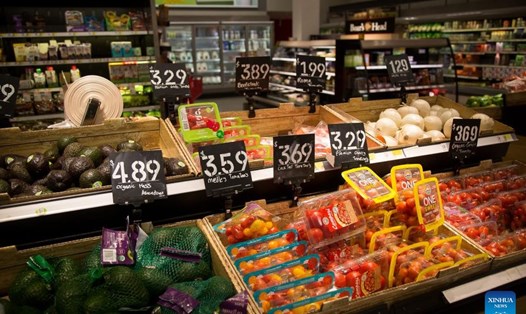Giá thực phẩm ở Mỹ tăng cao là nguyên nhân gây lạm phát. Ảnh: Xinhua